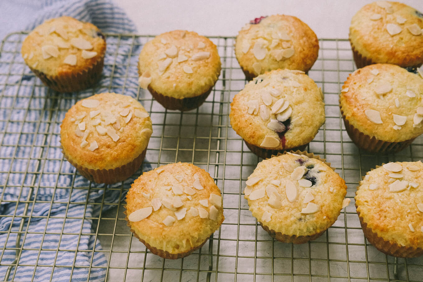 Orange Blueberry Almond Muffins