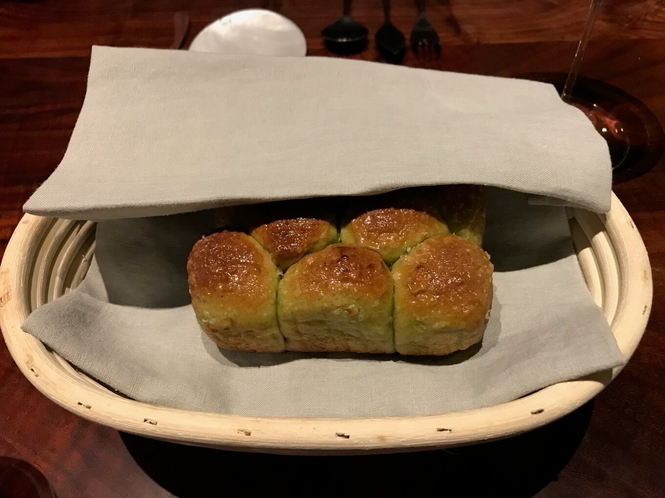 Seaweed brioche at Saison